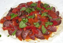 Uncooked-Salami-and-Basil